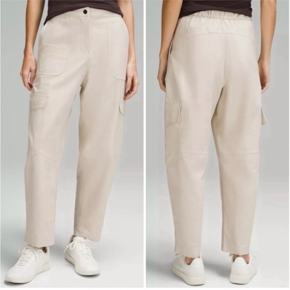Lululemon Size 27 Light Utilitech Cargo Pocket High-Rise Pant Natural Ivory - Picture 1 of 7